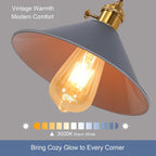 LED Light Bulbs - Amber Glass Frame, Warm Light