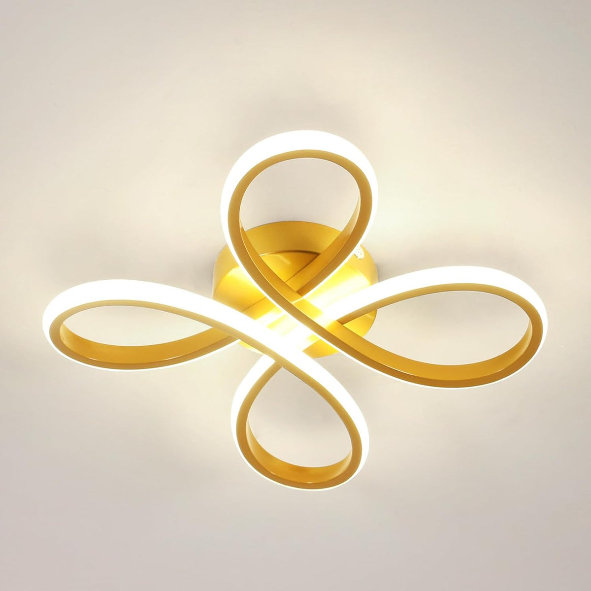 Comely LED Deckenleuchte, 30W 3375LM 30cm Modern LED Deckenlampe Deckenbeleuchtung f¨¹r Wohnzimmer Schlafzimmer Esszimmer, Neutrales Licht 4500K, Gold