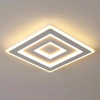 Comely Plafonnier LED Carré Moderne, 52W Lampe de Plafond LED, Acrylique Luminaire Plafonnier Intérieur Blanc pour Chambre à Coucher, Salon, Couloir, Lumière Chaude 3000K, 40cm