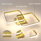 Ceiling Light - Gold Aluminium Frame, Natural Light