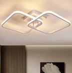 Ceiling Light - White Aluminium Frame, Warm Light