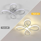 Comely Plafonnier LED Moderne, 30W Lampe de Plafond, Luminaire Plafonnier LED pour Chambre salon, Salle à manger Cuisine, Lumière Neutre 4500K, Argent