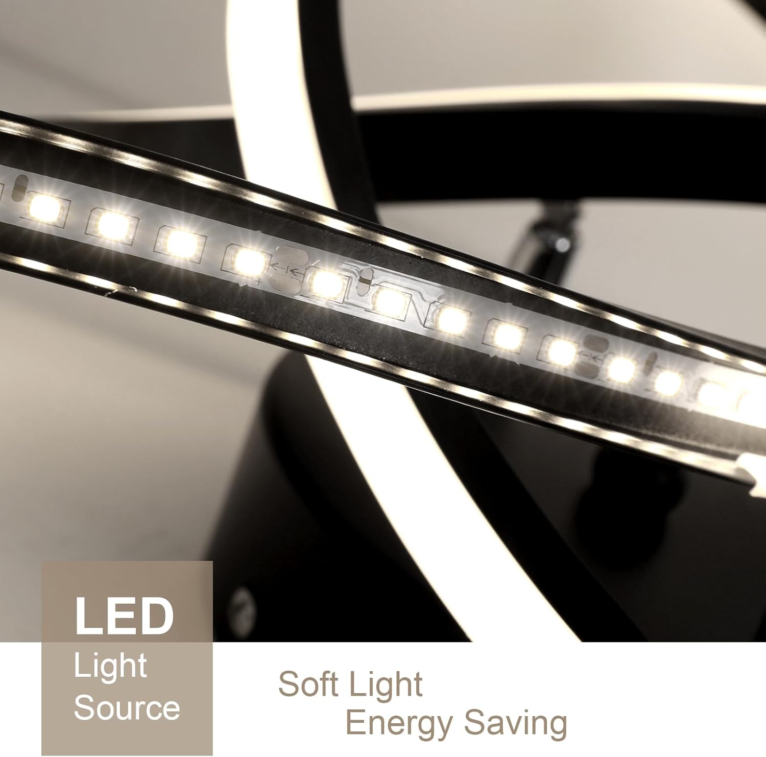 Ceiling Light - Black Aluminium Frame, Natural Light