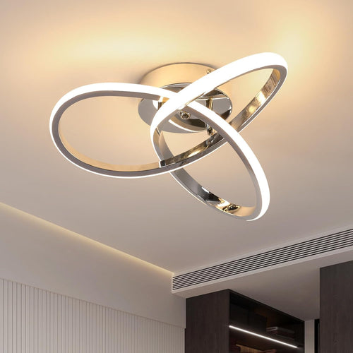 Deckenleuchte - Chrom-Aluminium-Rahmen, Warmlicht