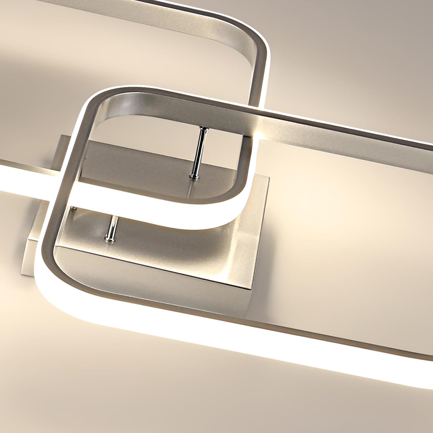 Ceiling Light - Silver Aluminium Frame, Tunable and Dimmable