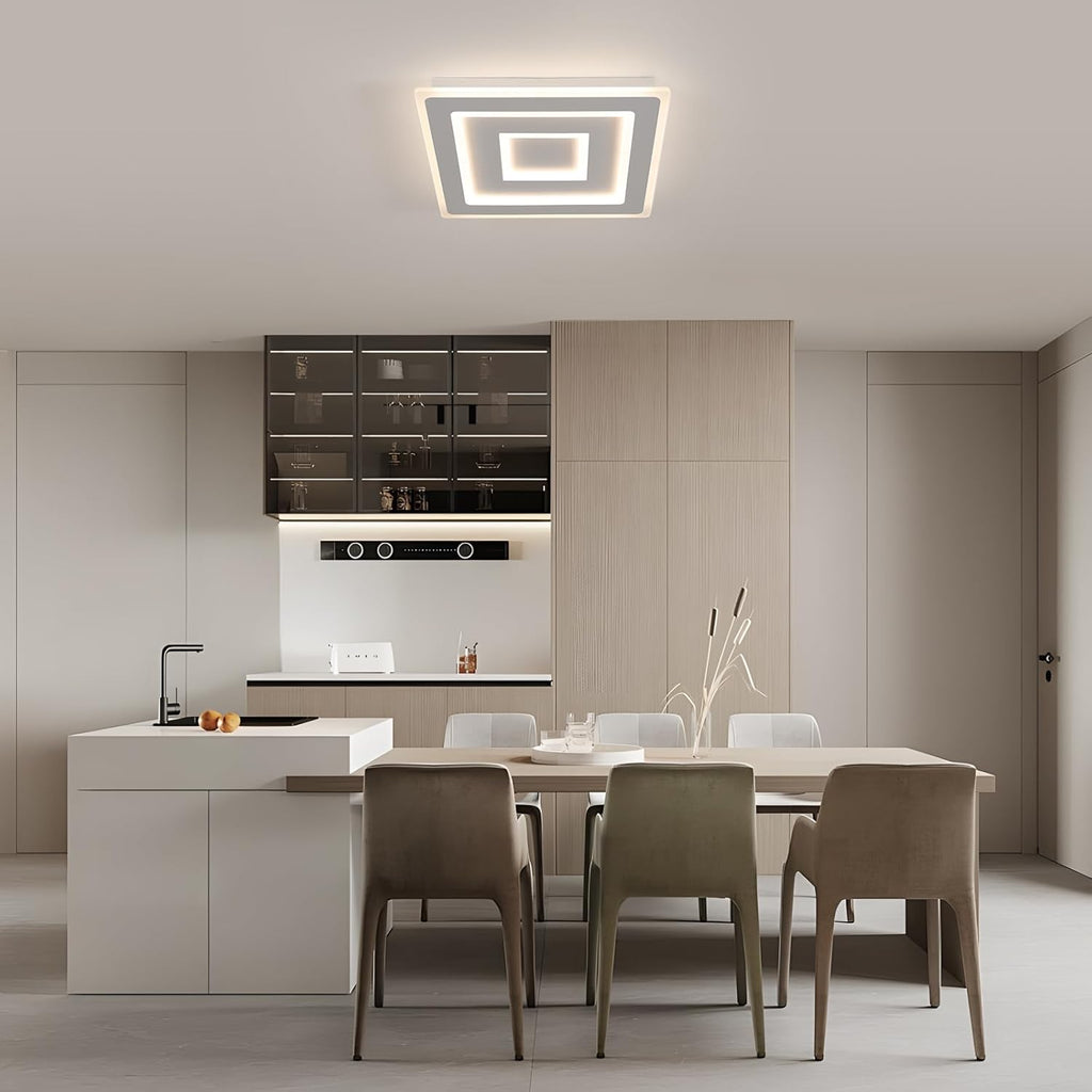 Ceiling Light - White Acrylic Frame, Tunable and Dimmable