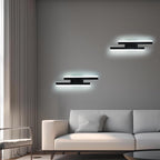 Lampada da parete - Struttura in acrilico nero, luce bianca