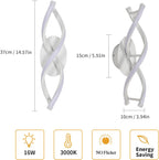 Wall Light - White Aluminium Frame, Warm Light