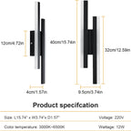 Wall Light - Black Acrylic Frame, Tunable