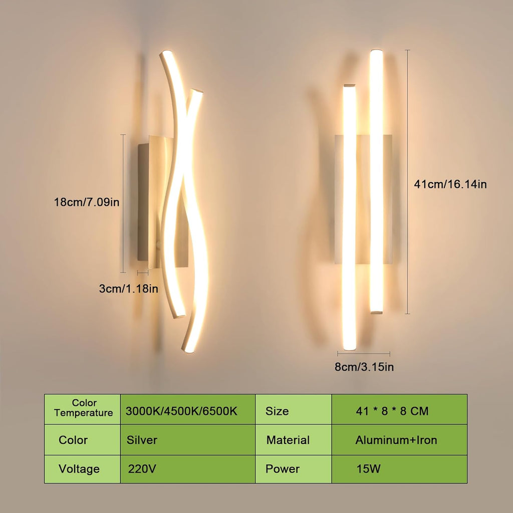 Wall Light - Silver Aluminium Frame, Tunable