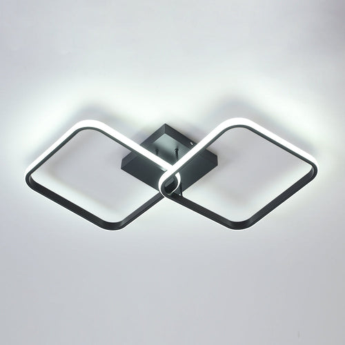 Ceiling Light - Black Aluminium Frame, White Light