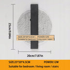 Wall Light - Black Acrylic Frame, Warm Light