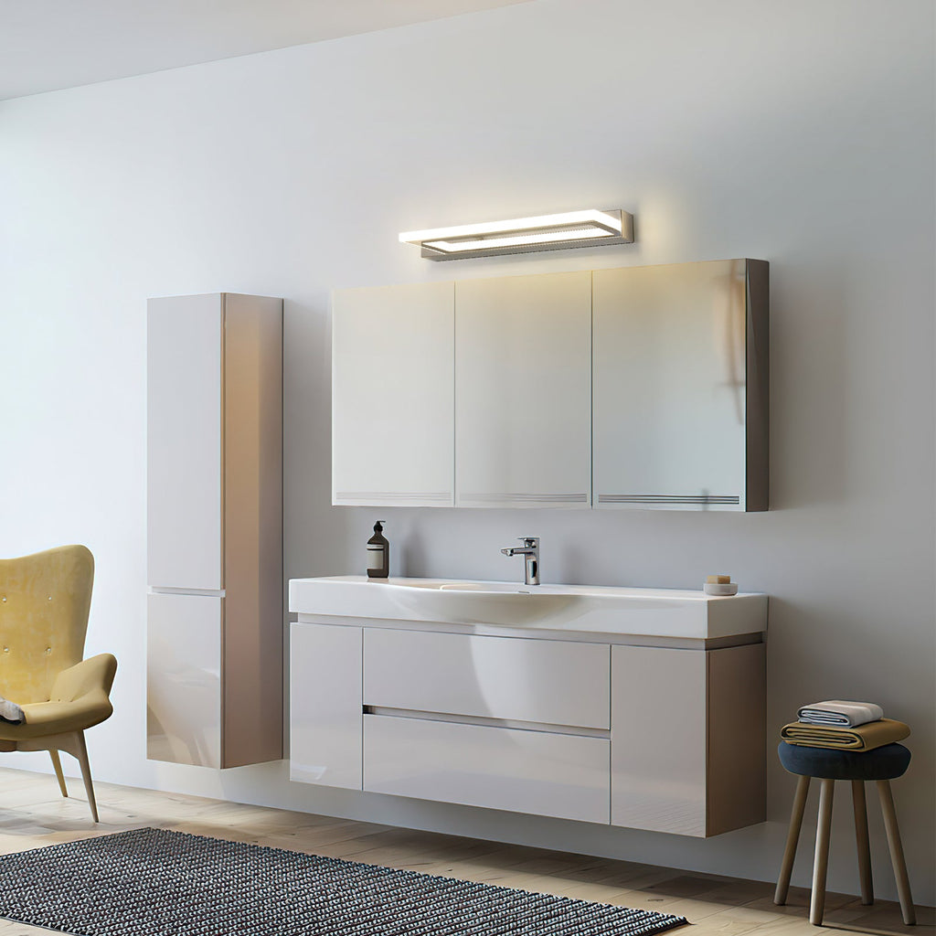 Wall Light - Chrome Aluminium Frame, Natural Light