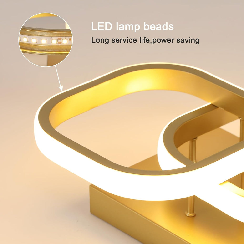 Ceiling Light - Gold Aluminium Frame, Warm Light