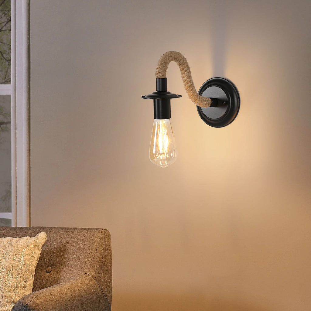 Wall Light - Black Metal Frame