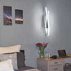 Applique - Telaio in Alluminio Argento, Luce Bianca