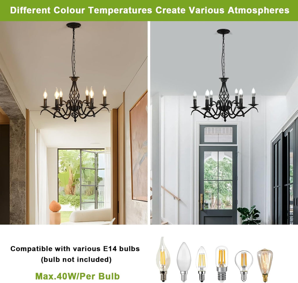 Chandeliers - Black Metal Frame