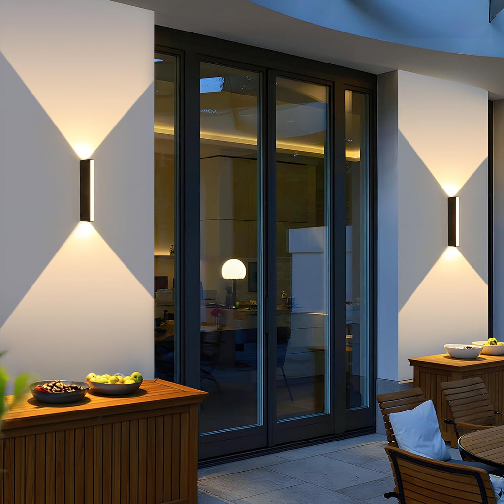 Wall Light - Black Aluminium Frame, Warm Light
