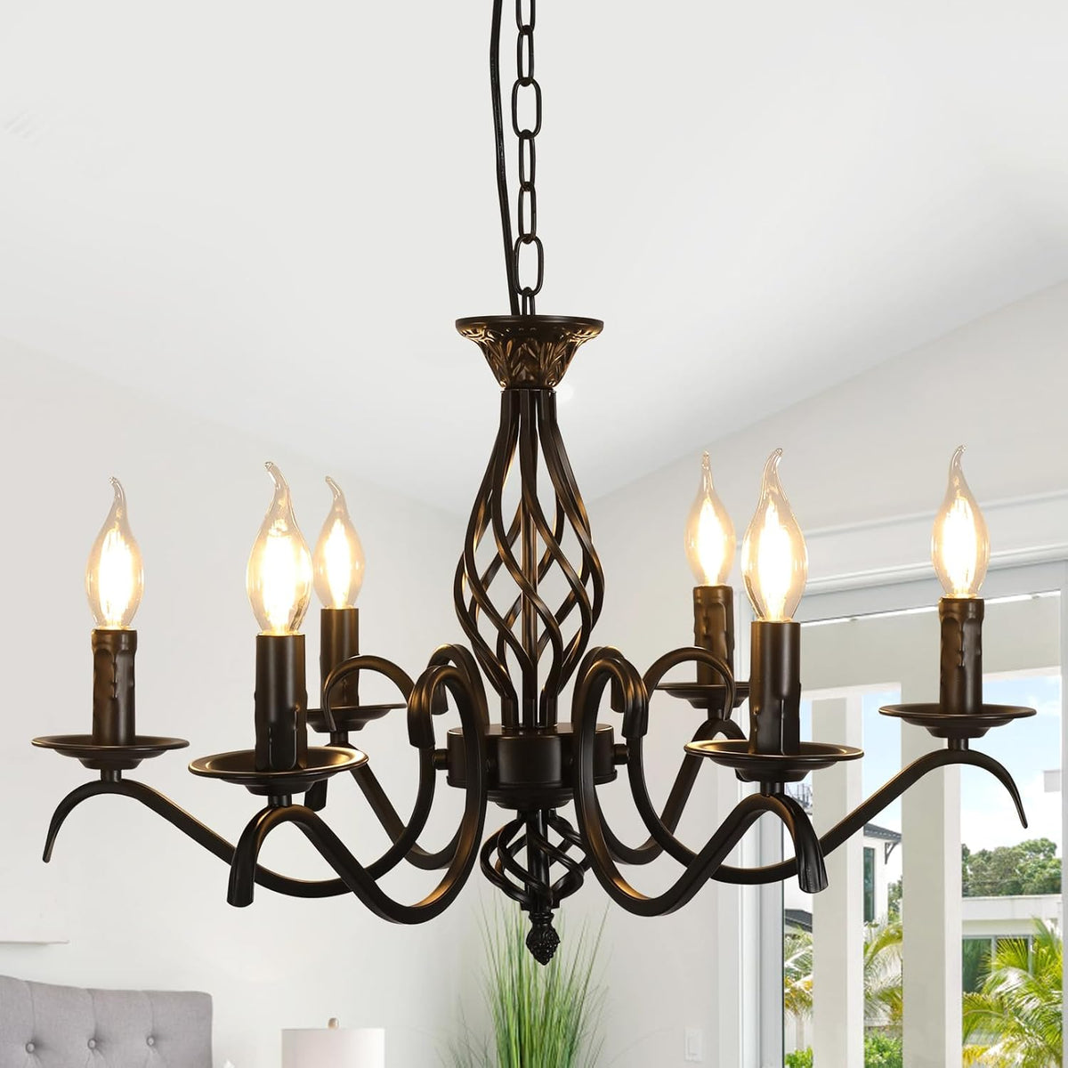 Chandeliers - Black Metal Frame