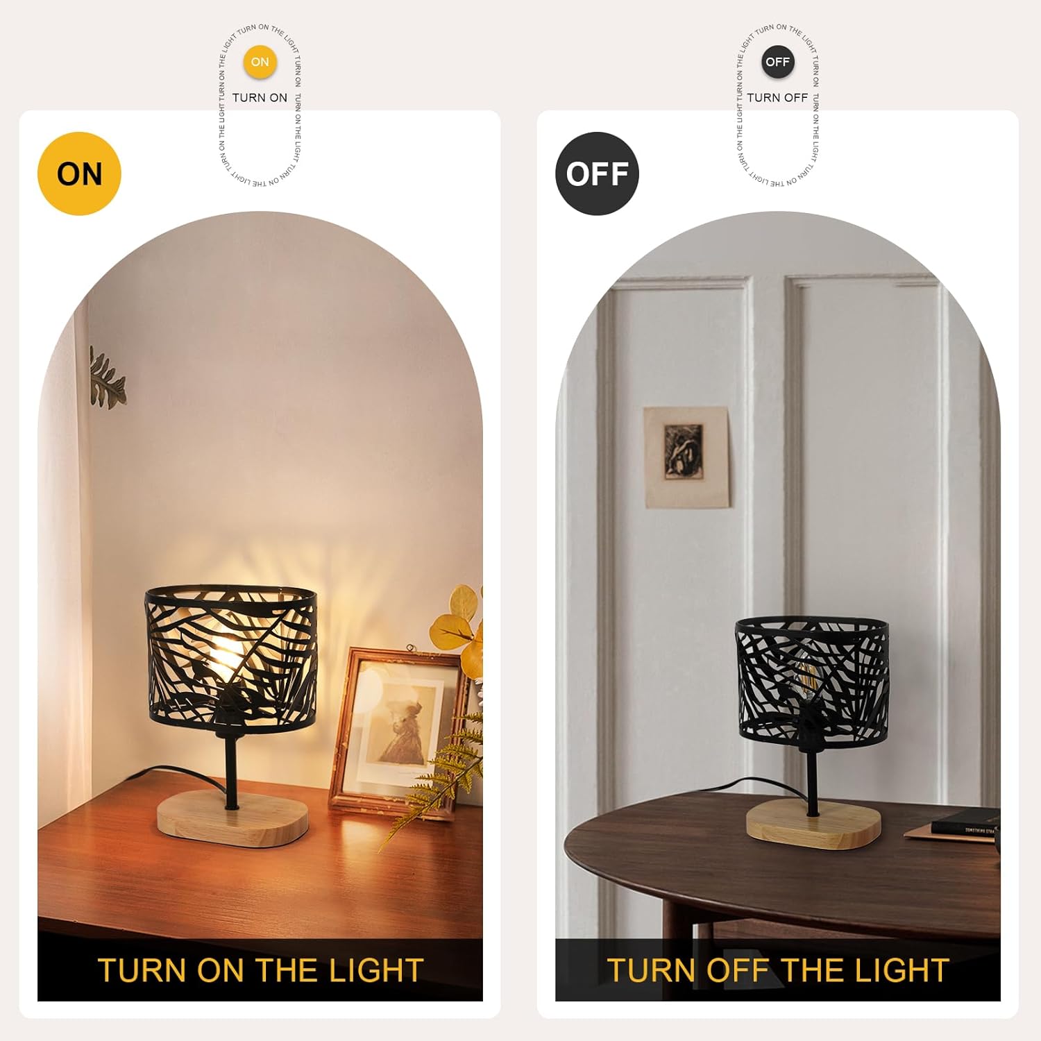 Table Lamps - Black Metal Frame
