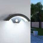 Wall Light - U-Shaped, Black Metal Frame, White Light