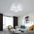 Comely Plafonnier LED Créatif Pétales Design, 65W Lampe de Plafond Acrylique, Moderne Blanc Luminaire Plafonnier LED pour Chambre Salon Salle à Manger Cuisine Couloir, Blanc Froid 6500K
