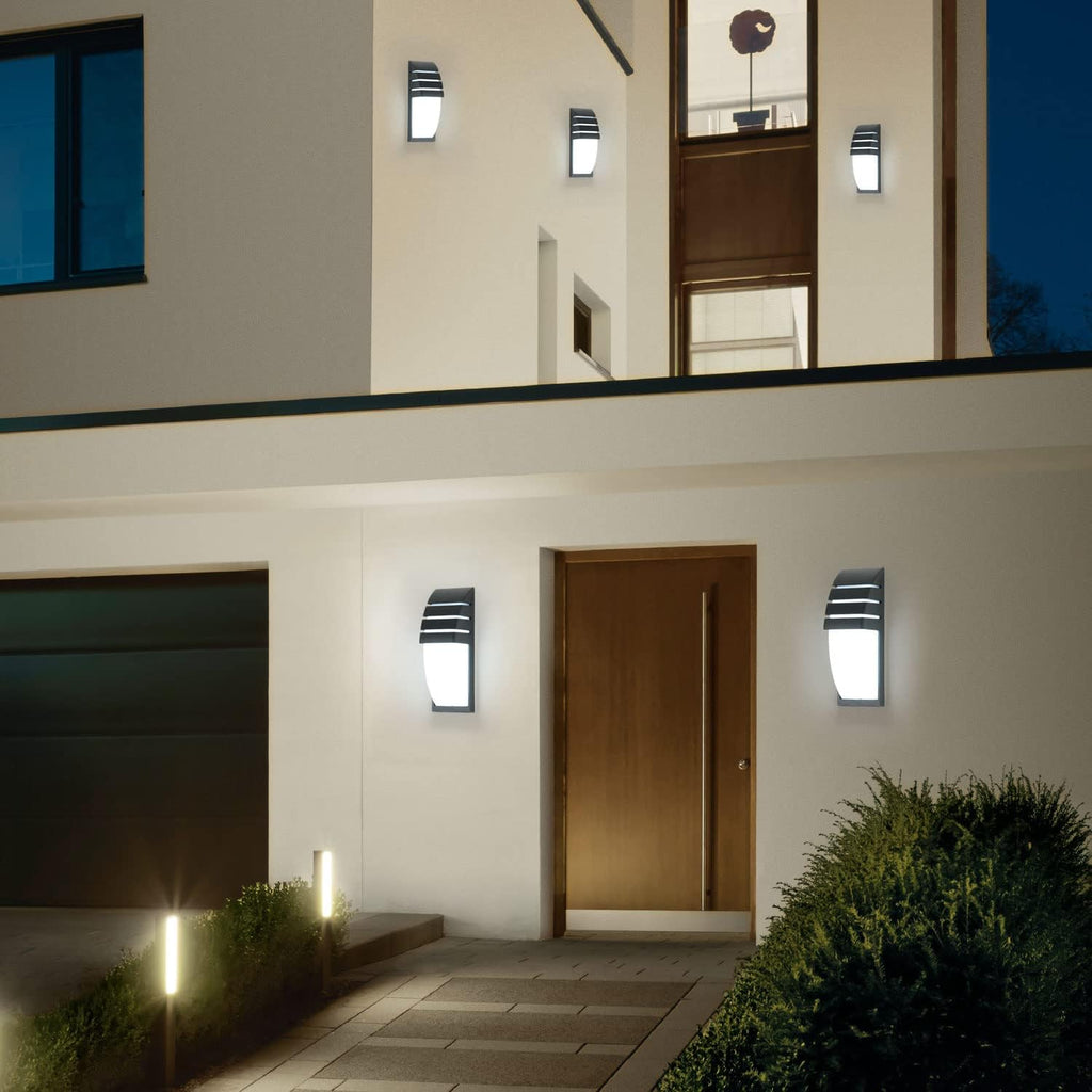 Wall Light - Black Aluminium Frame, White Light