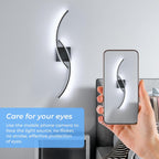 Comely Applique Murale Interieur, Moderne 80cm 27W Noir Lampe Murale LED pour Chambre à Coucher Salon, Lumière Blanche 6500K