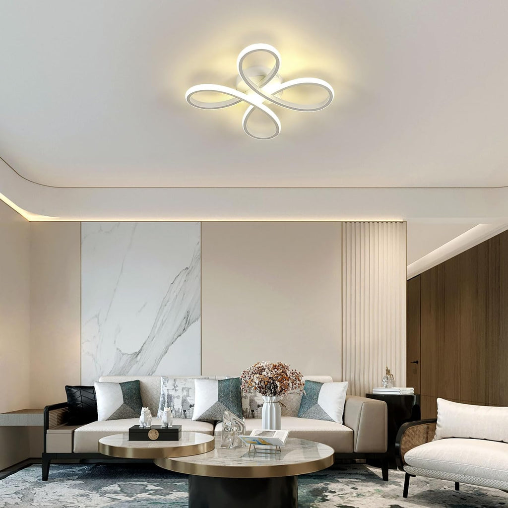 Ceiling Light - White Aluminium Frame, Natural Light