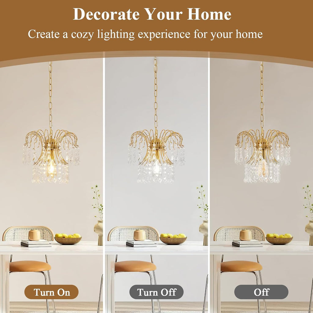 Chandeliers - Gold Metal Frame