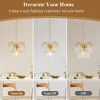 Chandeliers - Gold Metal Frame