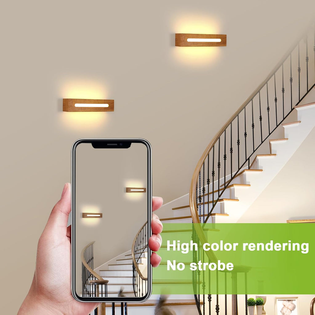 Wall Light - Wood Plastic Frame, Warm Light