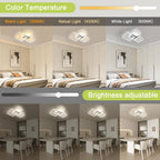 Ceiling Light - White Acrylic Frame, Tunable and Dimmable