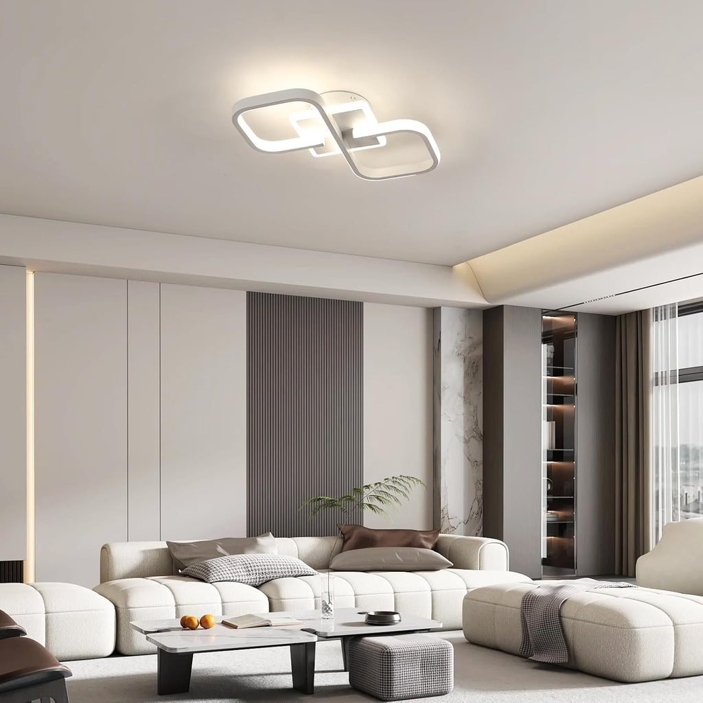 Comely Plafonnier LED, 36W 4000LM Lampe de Plafond Carré, Blanc Luminaire Plafonnier Moderne Acrylique pour Couloir Salle de Bains Cuisine Salon, Lumière Naturelle 4500K