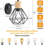 Wall Light - Black Metal Frame