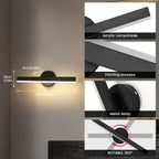 Wall Light - Black Acrylic Frame, Warm Light