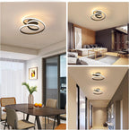 Ceiling Light - Black Aluminium Frame, Warm Light
