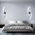 Comely Applique Murale Interieur, Moderne 80cm 27W Noir Lampe Murale LED pour Chambre à Coucher Salon, Lumière Blanche 6500K