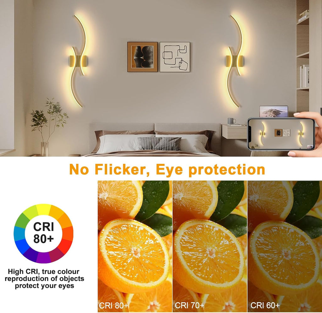Wall Light - White Aluminium Frame, Tunable and Dimmable