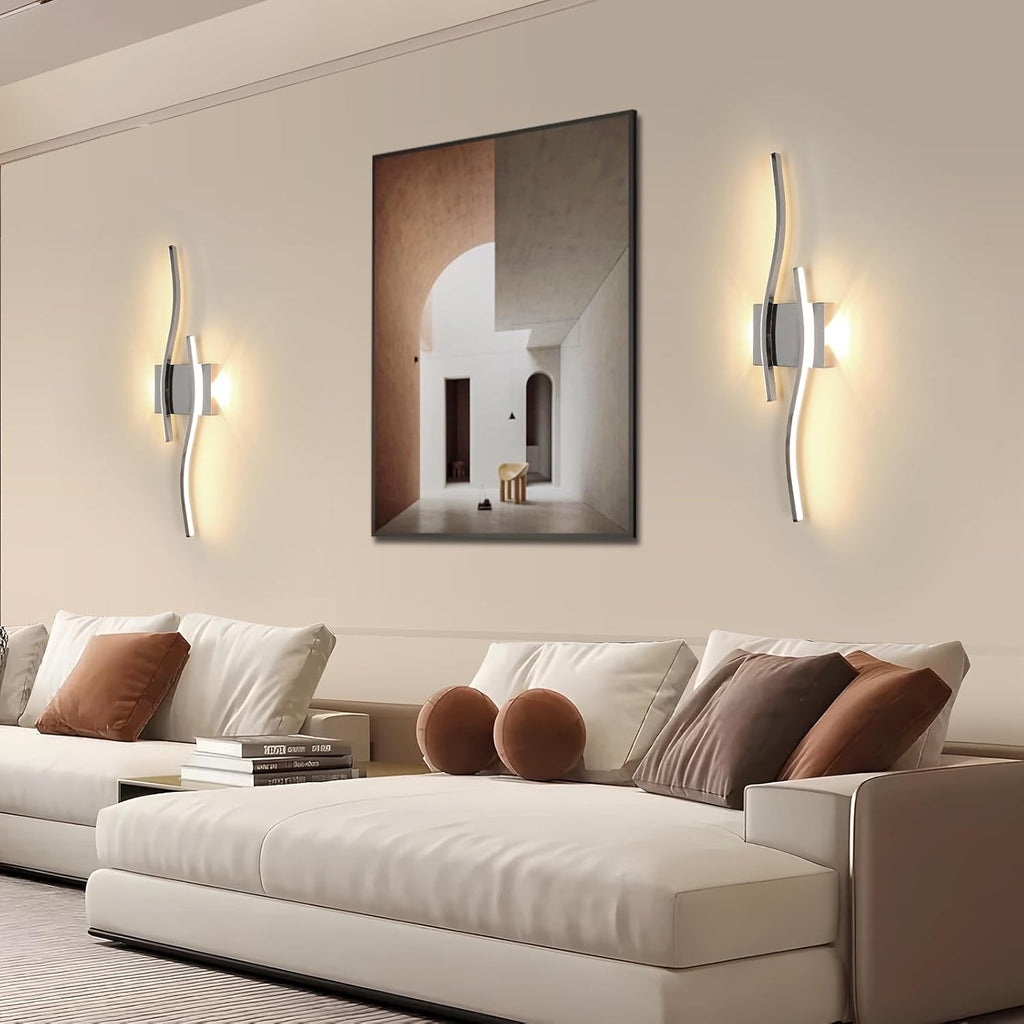 Wall Light - White Aluminium Frame, Warm Light