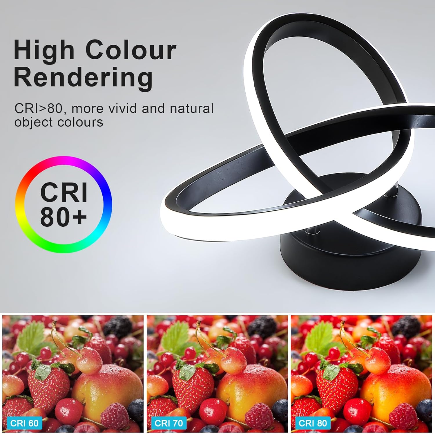 Ceiling Light - Black Aluminium Frame, White Light