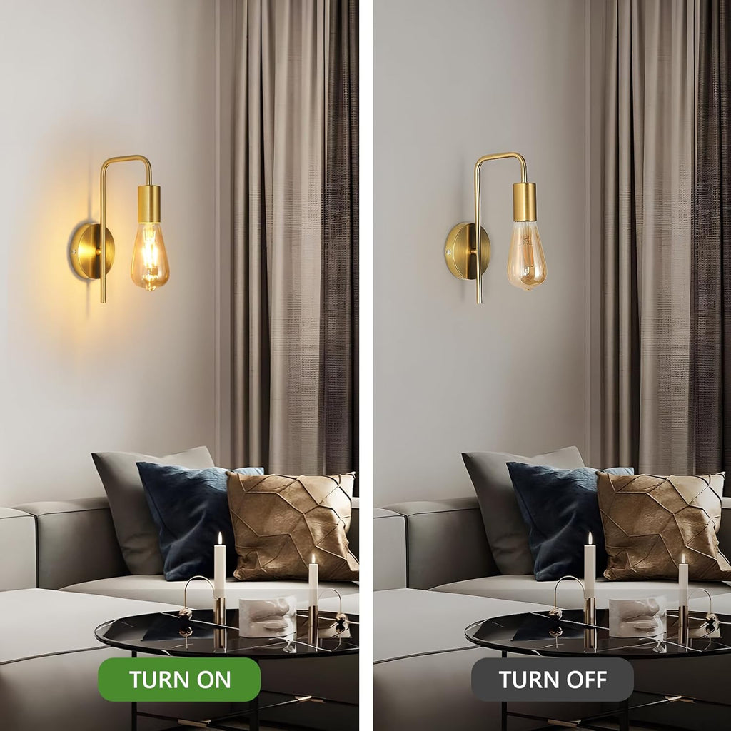 Wall Light - Gold Metal Frame