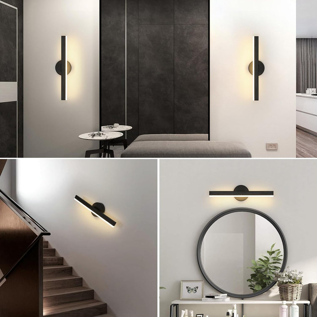 Wall Light - Black Acrylic Frame, Warm Light