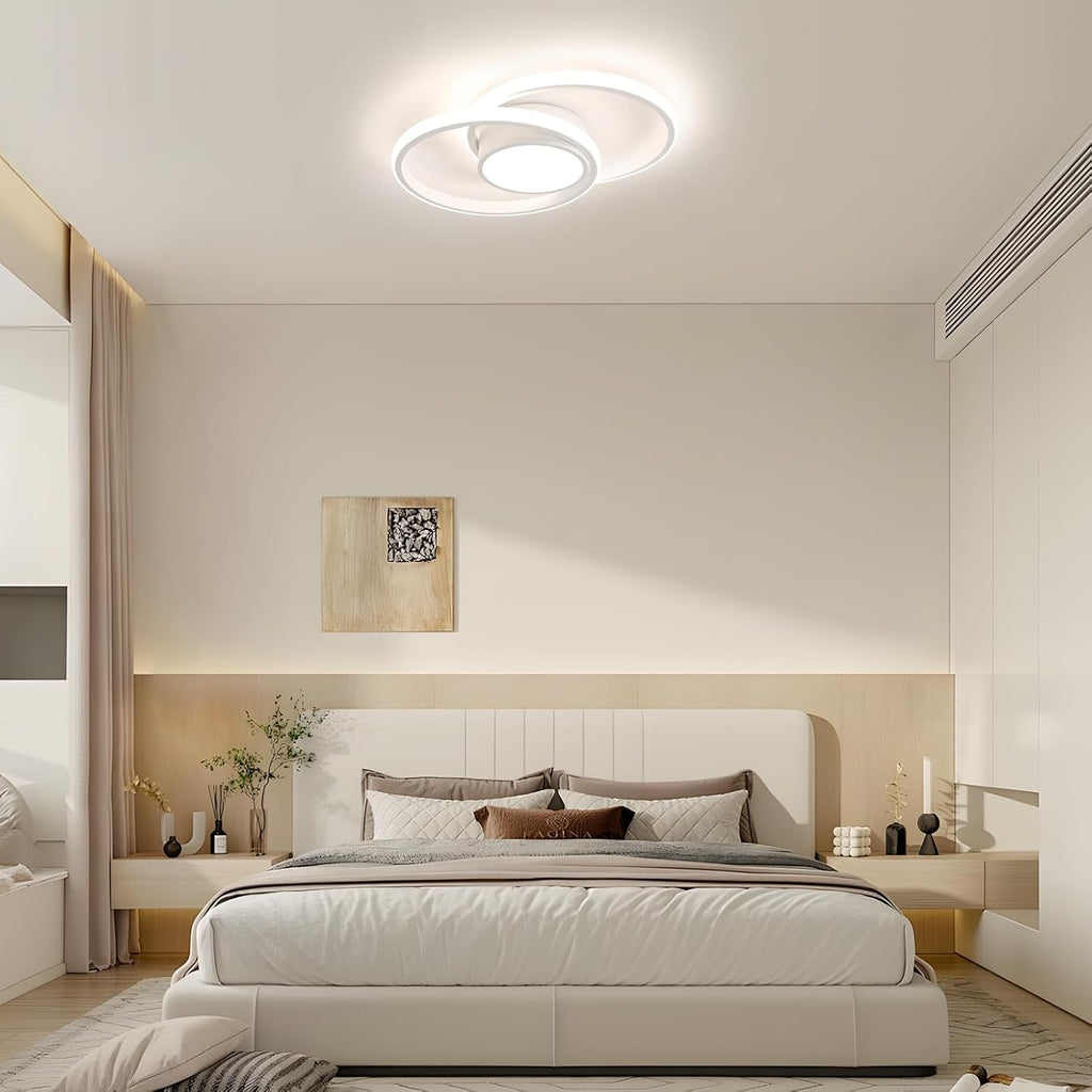 Comely Plafonnier LED, Rond Lampe de plafond 42W, Moderne Luminaire Plafonnier pour Couloir Coucher Salle de Bains Cuisine Salon, Lumière Naturelle 4500K, Longueur 40cm, Blanc