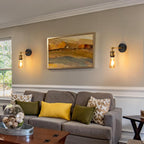 LED Light Bulbs - Amber Glass Frame, Warm Light