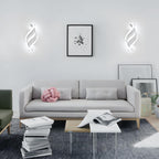 Applique - Telaio in Alluminio Argento, Luce Bianca