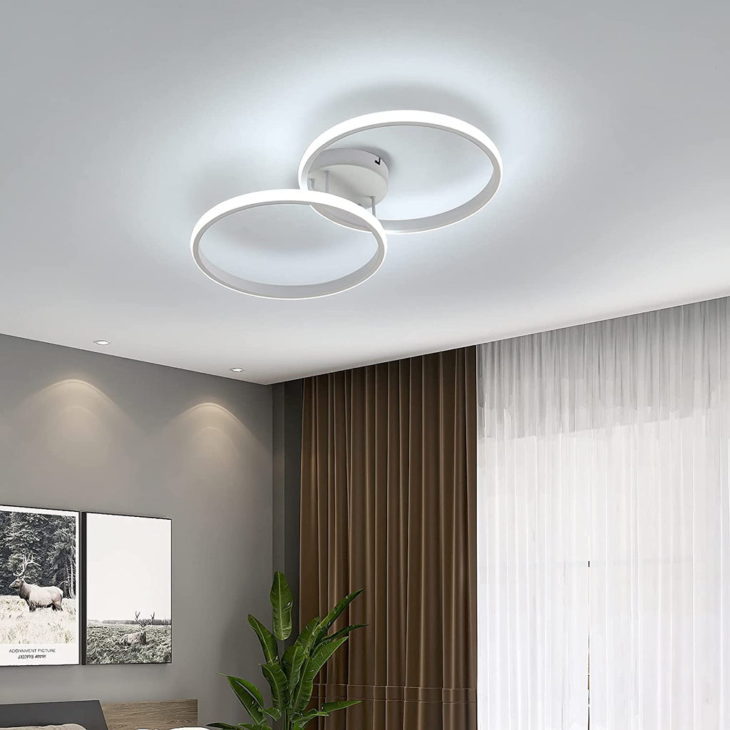 Ceiling Light - White Aluminium Frame, White Light