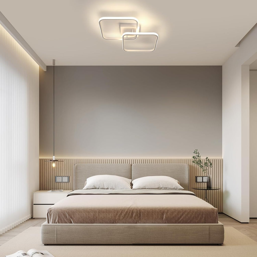 Ceiling Light - White Aluminium Frame, Natural Light