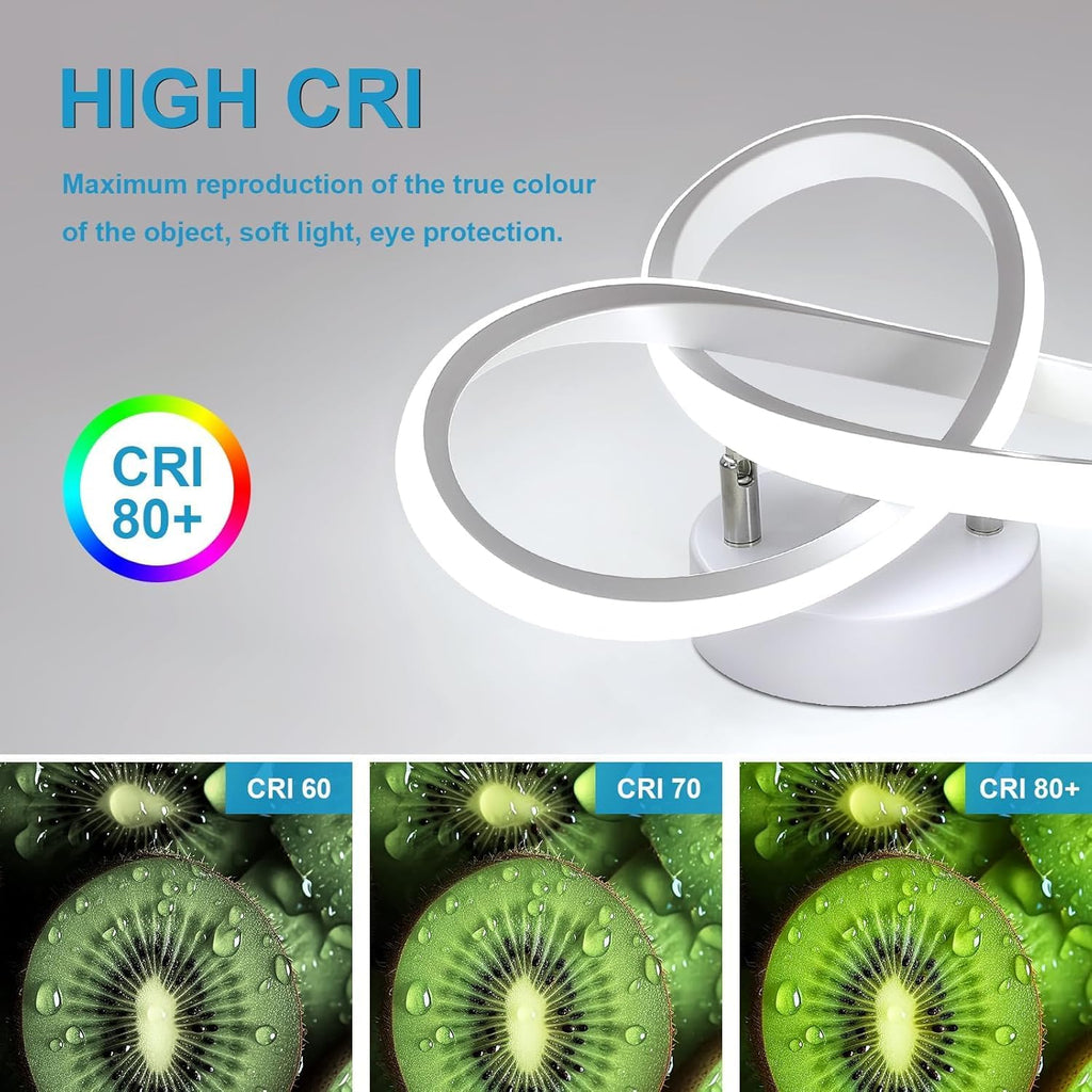 Ceiling Light - White Aluminium Frame, White Light