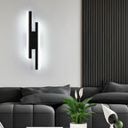 Lampada da parete - Struttura in acrilico nero, luce bianca